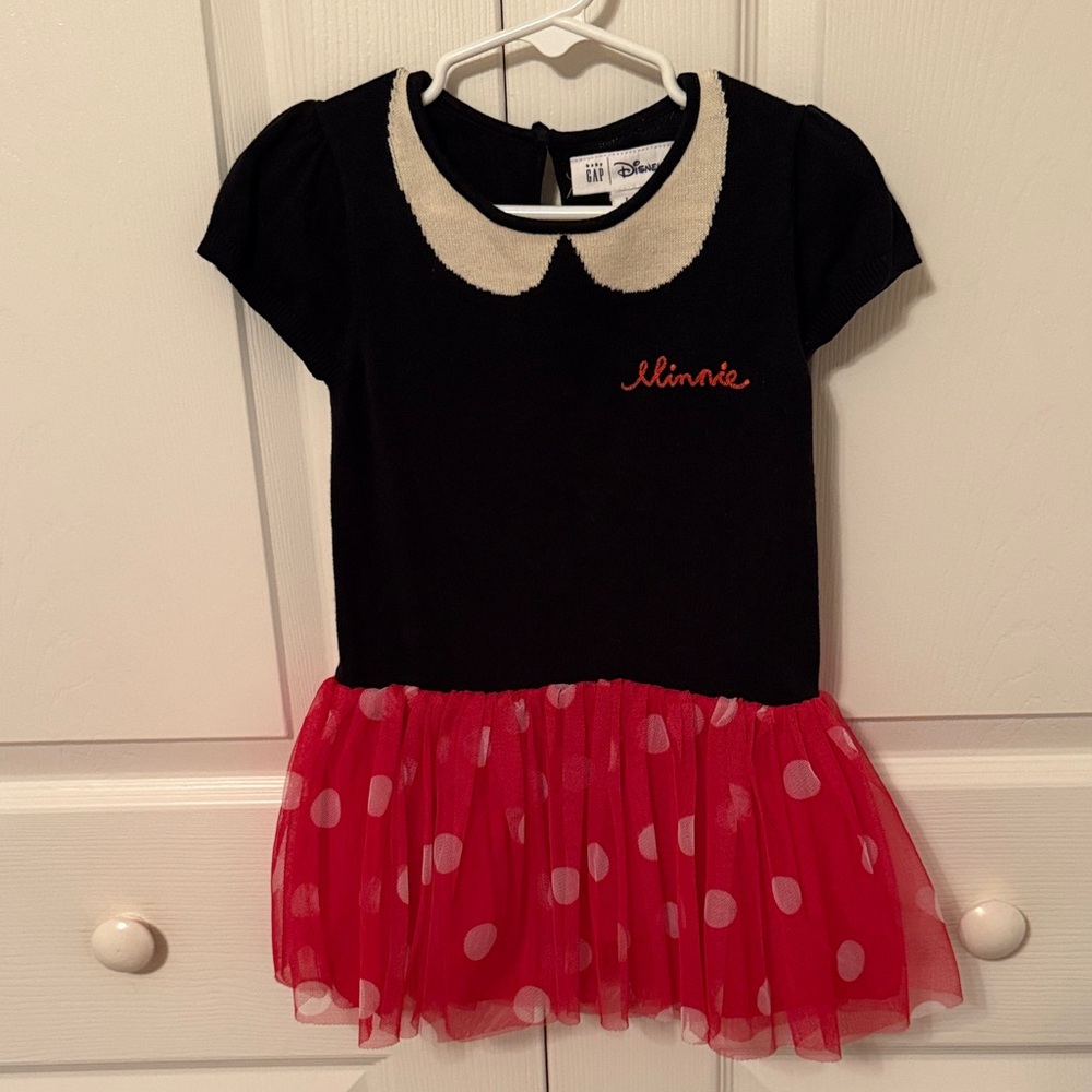 Gap kids Disney Minnie Mouse Black and Red Polka Dot Dress